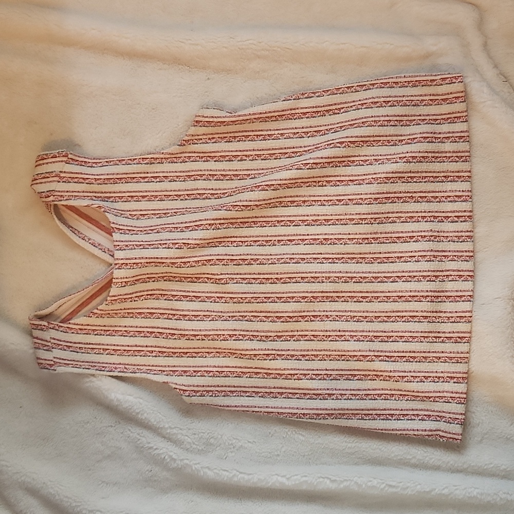 Madewell size M red and cream stripe crossback tank top